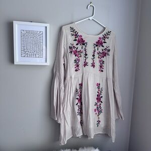 Umgee Embroidered Boho Dress